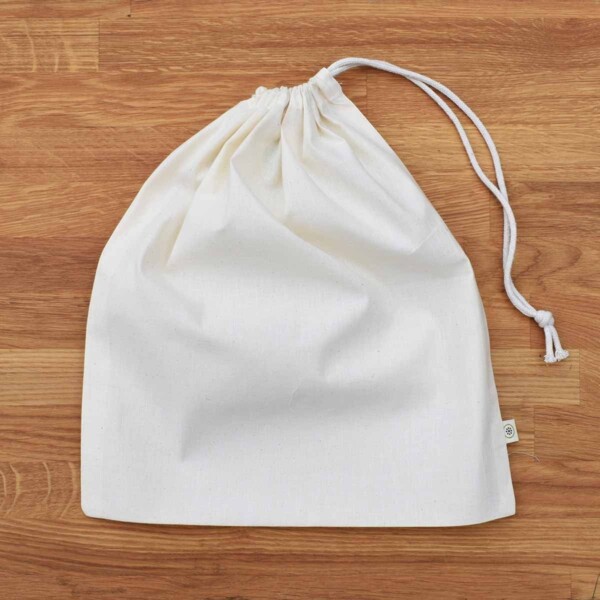 A Slice of Green Medium Sized Organic Cotton Produce Bag With Drawstring Close