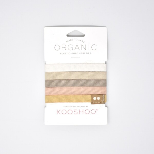 KooShoo Set of 5 Organic Cotton Blonde Coloured Hair Ties