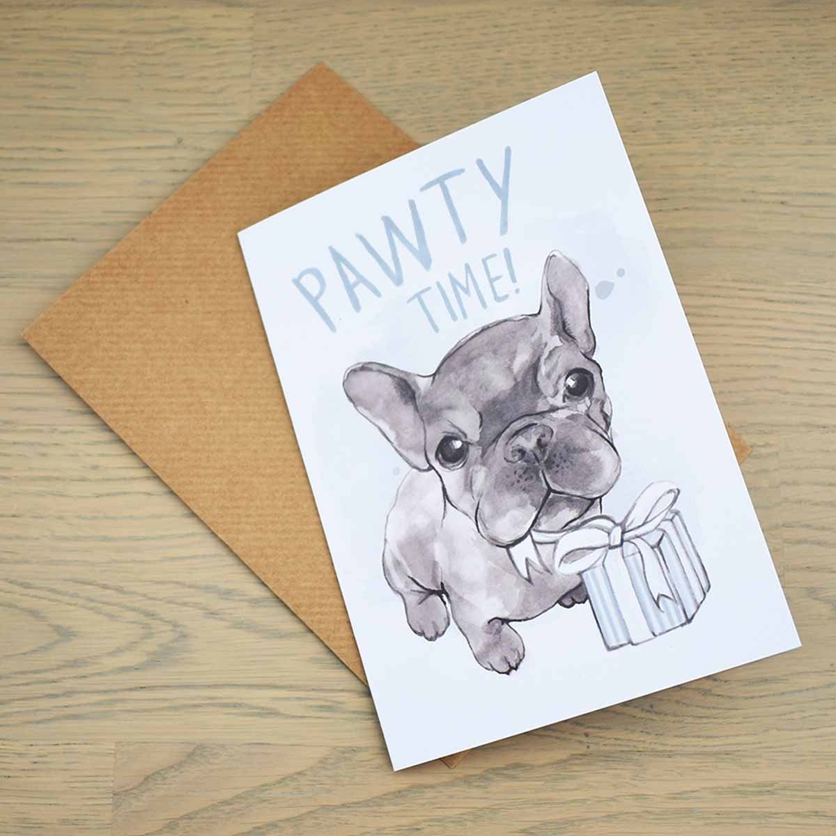 Eco-friendly Greetings Card 'Pawty Time' - A6 - Peace With The Wild
