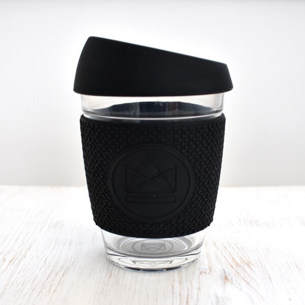 Neon Kactus Black Glass Coffee Cup