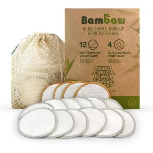 Bambaw Reusable Makeup Remover Pad Set With Wash Bag