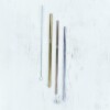 SoL Rose Gold, Silver & Gold Stainless Steel Straws With Brush Cleaner