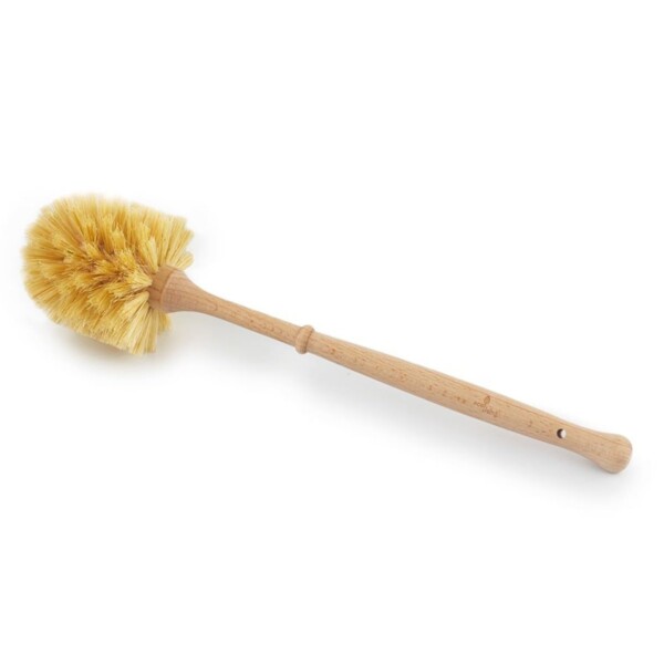 eco living, compostable, biodegradable, handmade, Natural Bristle Toilet Brush, toilet brush, small, plastic-free, beech wood, recyclable