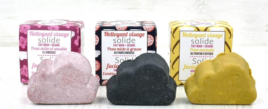 Set of three facial cleansing bars