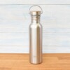 Jerry Brushed Steel Stainless Steel Bottle With Bambo Lid