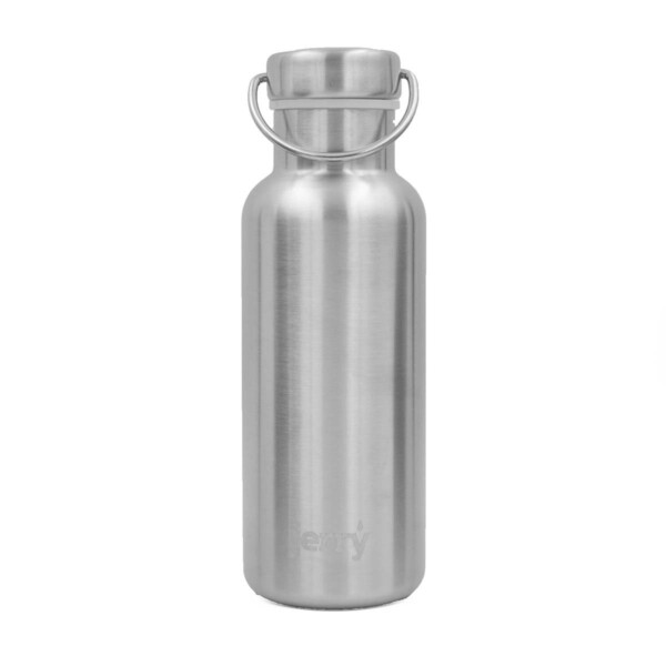 Brushed Steel Stainless Steel Water Bottle - 16oz