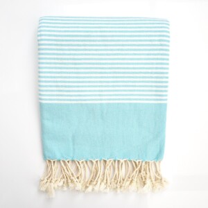 Ebb Flow Cornwall Turquoise Turkish Towel Quick Dry Chappie Hammam Towel