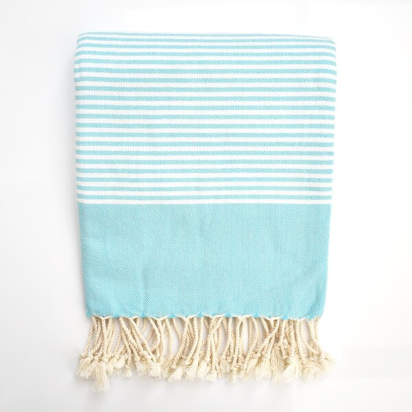 Ebb Flow Cornwall Turquoise Turkish Towel Quick Dry Chappie Hammam Towel