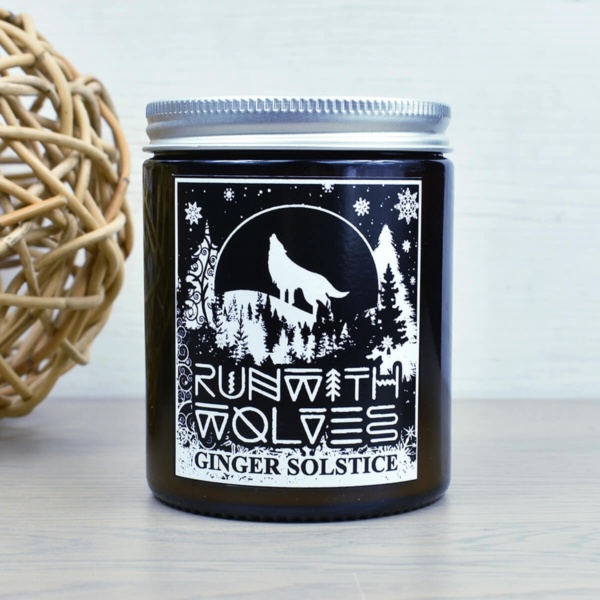 Run With Wolves Ginger Solstice Soy Wax Candle In Jar