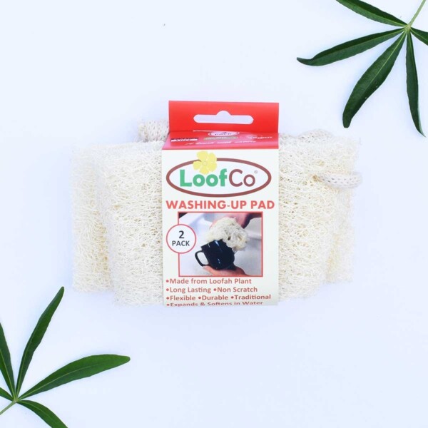 LoofCo Loofah Washing Up Pads 2 Pack