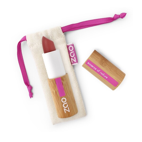 Zao Dark Red Matte Lipstick And Bag