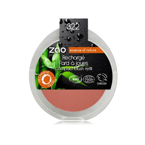Zao Brown Pink Compact Blush Refill