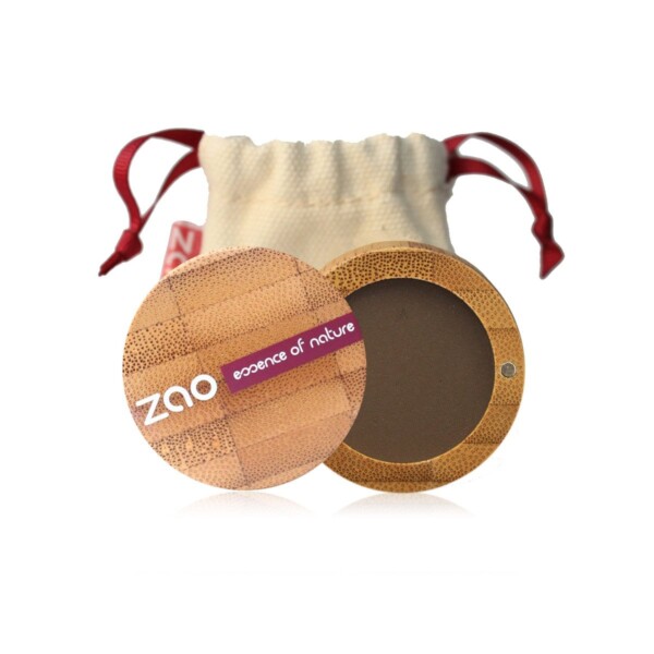 Zao Dark Brown Matte Eyeshadow Case And Bag