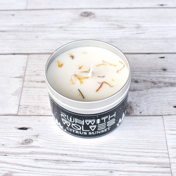 Run With Wolves Citrus Sunset Citronella Soy Wax Candle