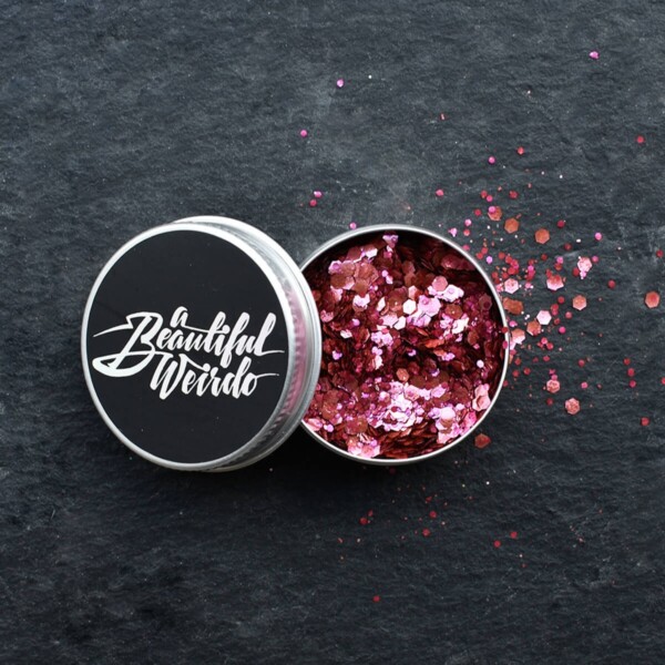 A Beautiful Weirdo Disco Doll Pink Biodegradable Glitter Tin