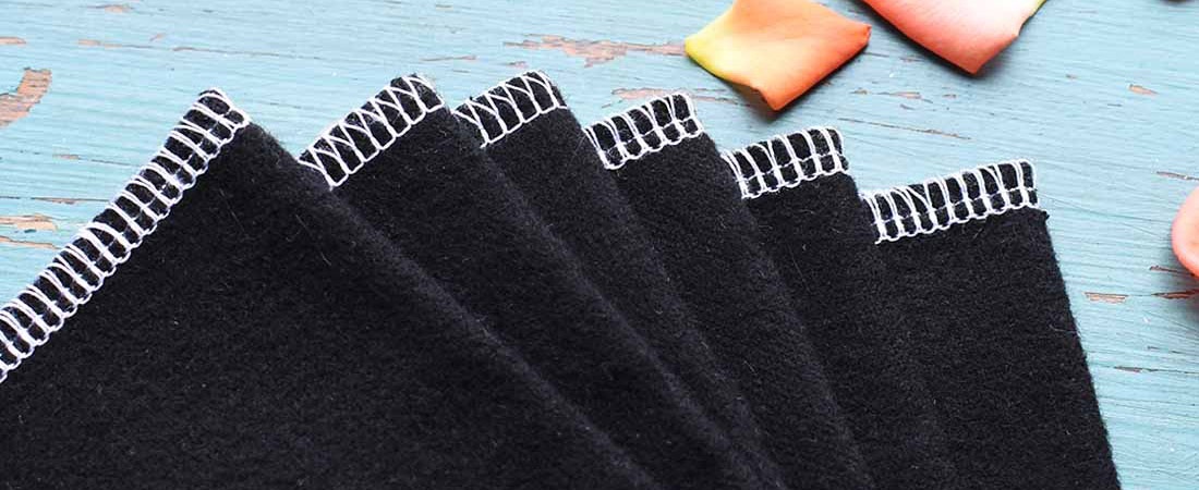 reusable cloth wipes in black