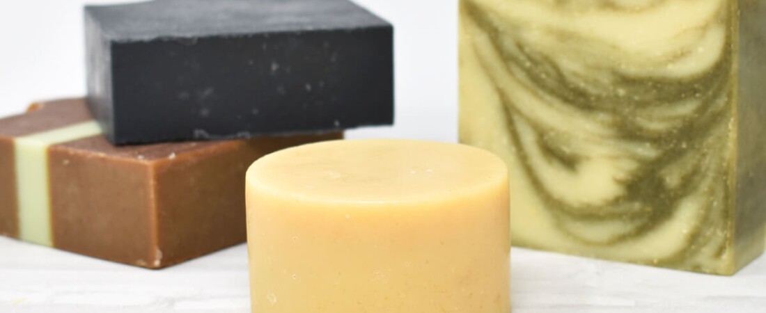 Selection of goap soap and shampoo bars