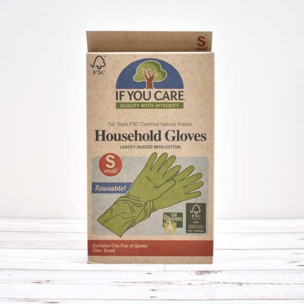 If You Care, natural rubber gloves, rubber gloves, household gloves, compostable, Fair trade, sustainably certified natural rubber, plastic-free, vegan-friendly, bio-degradable,