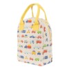 Fluf Car Print Lunch Bag Side View With Zip
