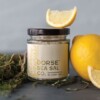 Lemon & Thyme Dorset Sea Salt Flakes jar with chopped lemons