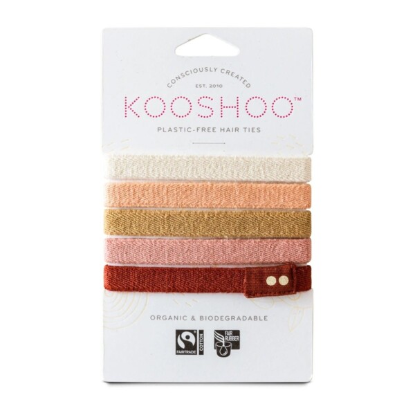 Ginger Organic Plastic-free Hair Ties - 5 Pack