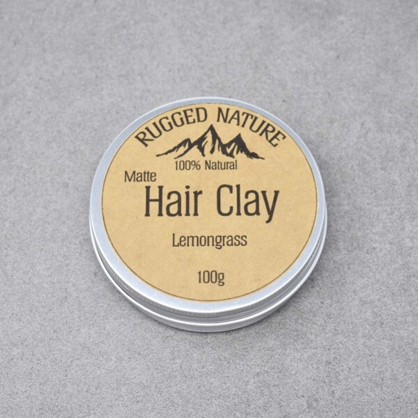 Rugged Nature Lemongrass Natural Vegan Hair Clay Tin