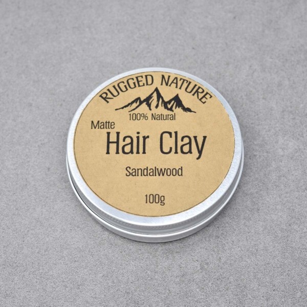 Rugged Nature Sandalwood Natural Vegan Hair Clay Tin