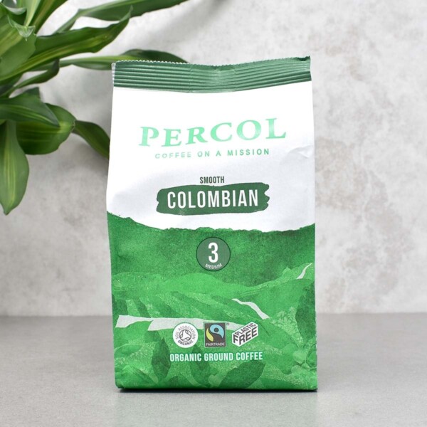 Percol Fairtrade Organic Colombian Plastic Free Ground Coffee