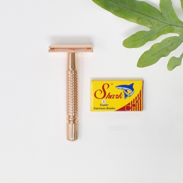 Mutiny Rose Gold Double Edge Safety Razor With Replacement Blades