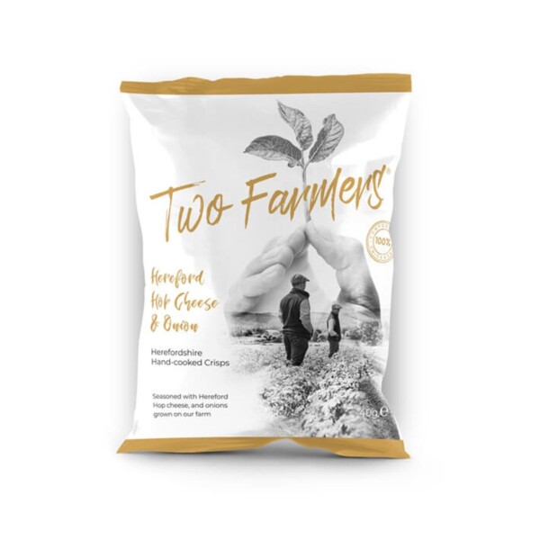 Two Farmers Plastic Free Hop Cheese & Onion Herefordshire Crisps