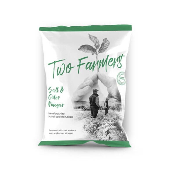 Two Farmers Plastic Free Salt & Cider Vinegar Herefordshire Crisps