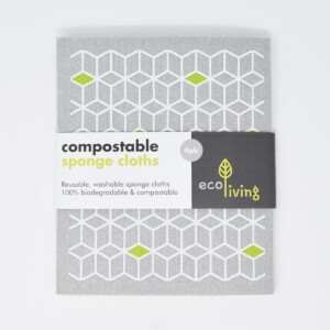 eco living, Compostable Sponge Cleaning Cloths, cleaning cloths, et of compostable sponge cleaning cloths, et of sponge cleaning cloths, reusable, natural, plastic-free, bio-degradable, vegan friendly,