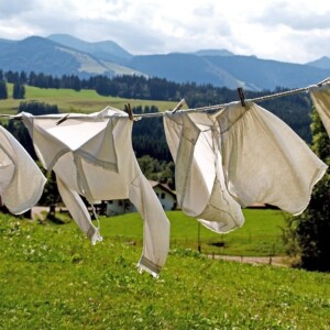 laundry on a washing line