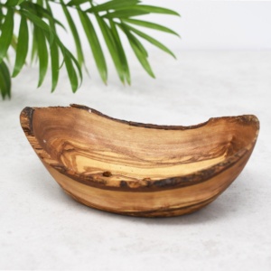 Eco Living Oval Olive Wood Soap Dish And Plant