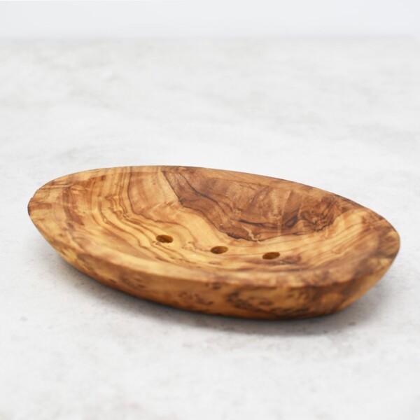 Eco Living Olive Wood Soap Dish With Draining Holes