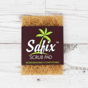 safix, Coconut Fibre Scrub Pad, scrub pad, natural scrub pad, compostable, non toxic, biodegradable , scouring pad, scouring pads, plastic-free, vegan-friendly,