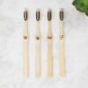 bambaw, Bamboo Toothbrush Soft Charcoal Bristles, pack of 4, family pack, toothbrushes, biodegradable,