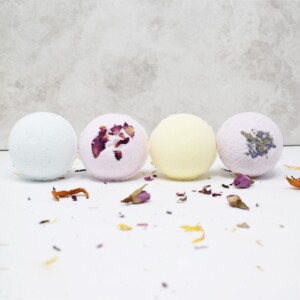 Set of four bath bombs by The Salty Herb