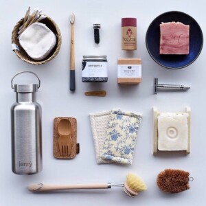 plastic free, bathroom essentials, soap bars, stainless steel drinks bottle,