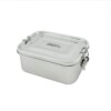A Slice of Green Deep Rectangle Leak Resistant Stainless Steel Lunch Box With Lid Closed