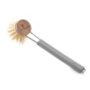 Eco Living Plant Bristle Grey Dish Brush with Silicone Handle