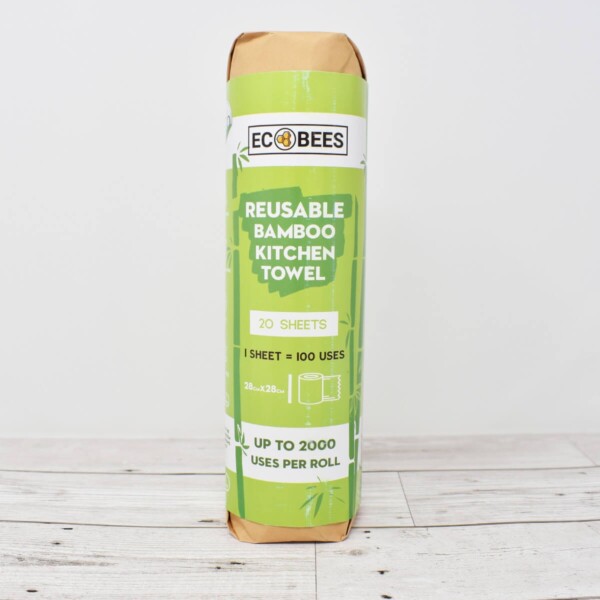 EcoBees, eco bees, kitchen roll, reusable kitchen roll, reusable, paper towel, anti bacterial, multi purpose towels, bamboo kitchen towels, machine washable, environmentally friendly, vegan-friendly, natural, plastic-free, bio-degradable,