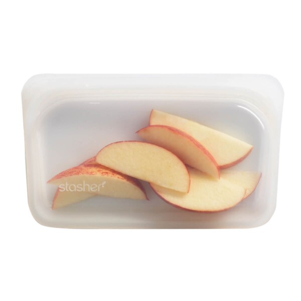 Stasher Clear Silicone Snack Bag With Fruit