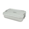 A Slice of Green Large Rectangle Leak Resistant Stainless Steel Lunch Box With Lid Closed