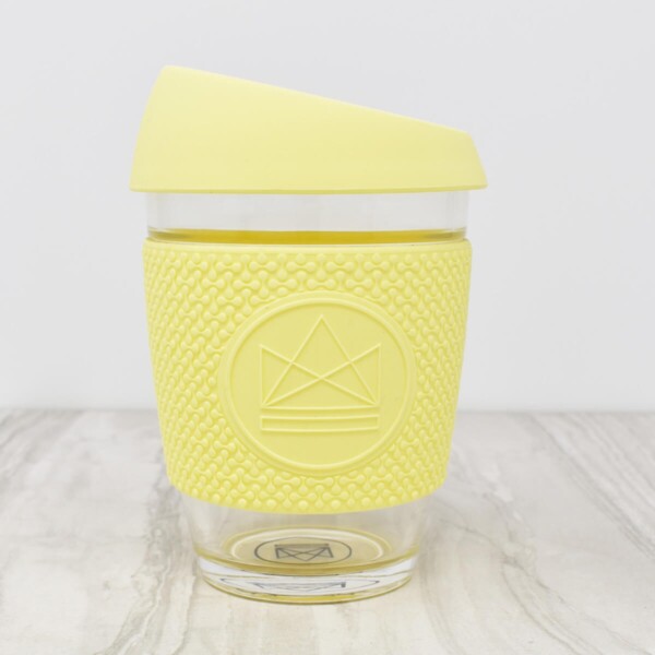 Neon Kactus Yellow Glass Coffee Cup