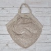 Turtle Bags Grey Short Handle Organic Cotton String Bag