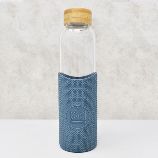 Neon Kactus Glass Water Bottle Twist & Shout Blue