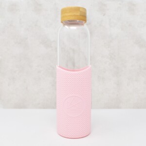 Neon Kactus Glass Water Bottle Friday Feelin Pink