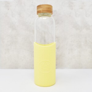 Neon Kactus Glass Water Bottle Summer Lovin Yellow