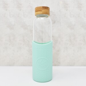Neon Kactus Glass Water Bottle Good Vibrations Green